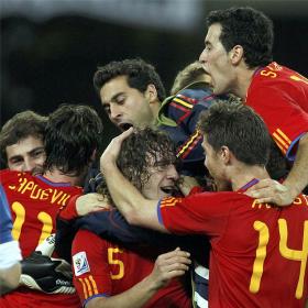Alemania eliminada,España a la final.Alemania (0) - España (1)